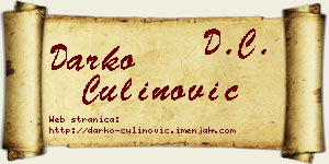 Darko Čulinović vizit kartica